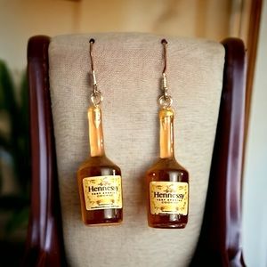 New Hennessy Cognac Liquor bottle earrings